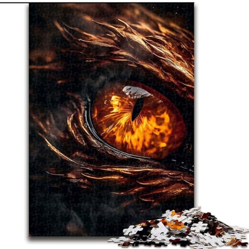Puzzle 1000 Teile für Erwachsene, Erddrachen, Bernsteinauge, Puzzle aus Pappe, Spielzeug, Geschenk, pädagogisches, intellektuelles, entspannendes Familienspiel, 1000 Teile(26x38cm) von MrChunlong