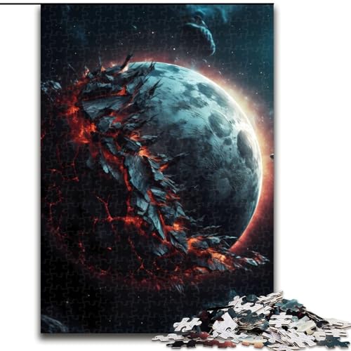 Puzzle 1000 Teile für Erwachsene, Explodierender Mond, aus Pappe, entspannende Unterhaltung, Heimdekoration, 1000 Teile(26x38cm) von MrChunlong