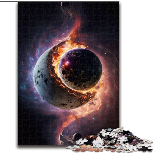 Puzzle 1000 Teile für Erwachsene, Farben des Weltraumplaneten, aus Holz, Kinder ab 14 Jahren, 50x75cm, Denkspiel für Teenager von MrChunlong