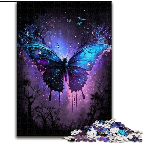 Puzzle 1000 Teile für Erwachsene, Farbiger Schmetterling, aus Holz, Kinder ab 14 Jahren, 50x75cm, Denkspiel für Teenager von MrChunlong