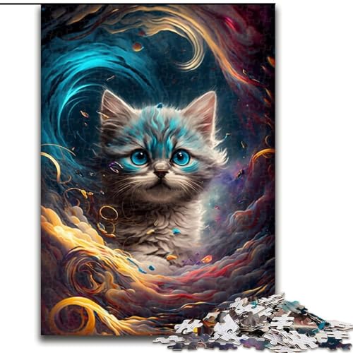 Puzzle 1000 Teile für Erwachsene, Farbkätzchen-Rauch, aus Holz, perfektes DIY-Kunstdekor oder Geburtstagsgeschenk, 50x75cm, für Geburtstage, Feiertage, Weihnachten, Halloween Puzzle 1000 Teile für Erwachsene, Farbkätzchen-Rauch, aus Holz, perfektes DIY-Kunstdekor oder Geburtstagsgeschenk, 50x75cm, für Geburtstage, Feiertage, Weihnachten, Halloween von MrChunlong