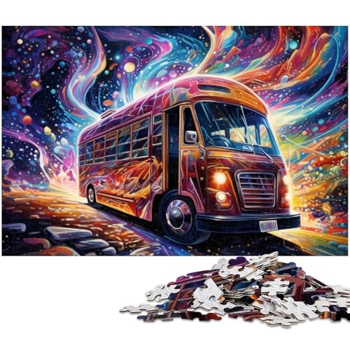 Puzzle 1000 Teile für Erwachsene, Farbkunst-Bus, Holzpuzzle, Denkspiel für Teenager und Familieninteraktion, 50x75cm/19,68x29,52 Zoll Puzzle 1000 Teile für Erwachsene, Farbkunst-Bus, Holzpuzzle, Denkspiel für Teenager und Familieninteraktion, 50x75cm/19,68x29,52 Zoll von MrChunlong