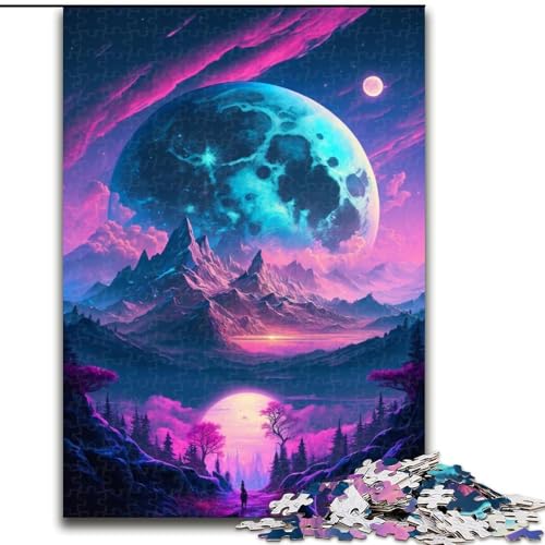 Puzzle 1000 Teile für Erwachsene, Farbplanet, aus Holz, Kinder ab 14 Jahren, 50x75cm, herausfordernd und unterhaltsam, Familienaktivität von MrChunlong
