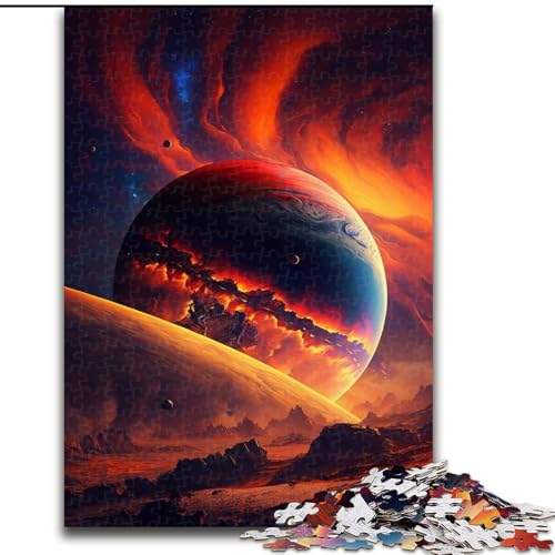 Puzzle 1000 Teile für Erwachsene, Farbplanet aus Holz, Kinder ab 14 Jahren, 50x75cm, Denkspiel für Teenager von MrChunlong