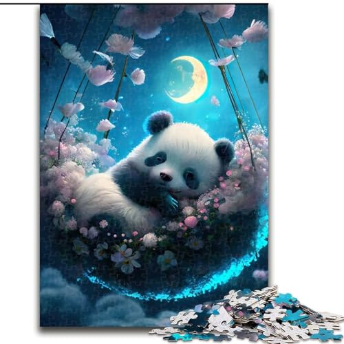 Puzzle 1000 Teile für Erwachsene, Friedlicher Panda, Puzzle aus Pappe, Weihnachten, Halloween, Ostern, Neujahr, 1000 Teile(26x38cm) von MrChunlong
