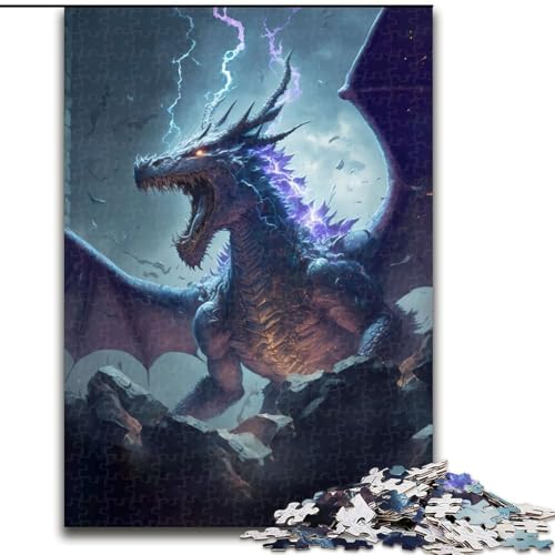 Puzzle 1000 Teile für Erwachsene, Fury Dragon III, Puzzle aus Holz, anspruchsvolles Denkspiel für Teenager, Spaß für den Familienspielabend, 1000 Teile(50x75cm) von MrChunlong