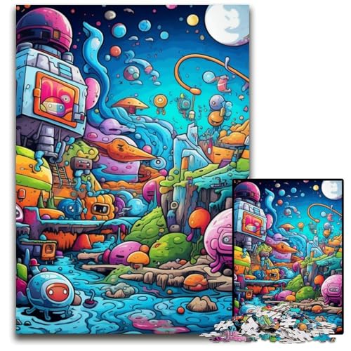Puzzle 1000 Teile für Erwachsene, Galaxie-Planet, unmögliches Puzzle für Erwachsene, DIY-Geschenk zur Heimdekoration, Denkspiel, 26x38cm/10,23x14,96 Zoll Puzzle 1000 Teile für Erwachsene, Galaxie-Planet, unmögliches Puzzle für Erwachsene, DIY-Geschenk zur Heimdekoration, Denkspiel, 26x38cm/10,23x14,96 Zoll von MrChunlong