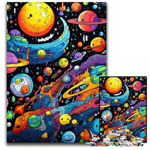 Puzzle 1000 Teile für Erwachsene, Galaxie-Planeten-Puzzle aus Pappe, ideales DIY-Dekor und Denksport-Geschenk, 26x38cm/10,23x14,96 Zoll von MrChunlong