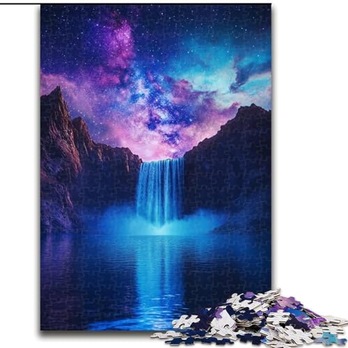 Puzzle 1000 Teile für Erwachsene, Galaxie-Wasserfall-Puzzle aus Pappe, Weihnachten, Halloween, Ostern, Neujahr, 1000 Teile(26x38cm) von MrChunlong
