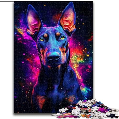 Puzzle 1000 Teile für Erwachsene, Galaxy Dobermann-Puzzle aus Holz, Spaß für zu Hause, Geburtstagsgeschenk, Reisegeschenke, 1000 Teile(50x75cm) von MrChunlong