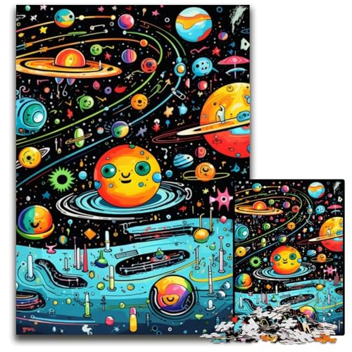 Puzzle 1000 Teile für Erwachsene, Galaxy Planet, Holzpuzzle, Denkspiel, interaktives Familienspiel, geeignet für Kinder ab 14 Jahren, 50x75cm/19,68x29,52 Zoll Puzzle 1000 Teile für Erwachsene, Galaxy Planet, Holzpuzzle, Denkspiel, interaktives Familienspiel, geeignet für Kinder ab 14 Jahren, 50x75cm/19,68x29,52 Zoll von MrChunlong
