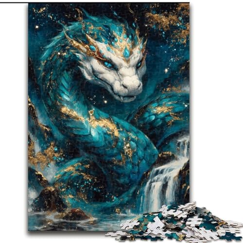 Puzzle 1000 Teile für Erwachsene, Geheimnisvoller Drache, Lernspielzeug für Erwachsene, ganze Familie ab 14 Jahren (Größe 50x75cm) von MrChunlong