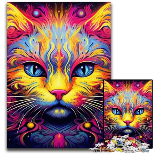 Puzzle 1000 Teile für Erwachsene, Gelbe Katze, Holzpuzzle, Denkspiel für Teenager und Familieninteraktion, 50x75cm/19,68x29,52 Zoll Puzzle 1000 Teile für Erwachsene, Gelbe Katze, Holzpuzzle, Denkspiel für Teenager und Familieninteraktion, 50x75cm/19,68x29,52 Zoll von MrChunlong
