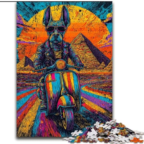 Puzzle 1000 Teile für Erwachsene, Geschenke, Pop-Art-Anubis, für Erwachsene ab 14 Jahren, Lernspiel, Herausforderung, Spielzeug, Geschenk zum Geburtstag (Größe 50x75cm) von MrChunlong