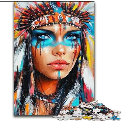 Puzzle 1000 Teile für Erwachsene, Geschenke für indische Prinzessinnen, für Erwachsene ab 14 Jahren, Lernspiel, Herausforderung, Spielzeug, Geschenk zum Geburtstag (Größe 26x38cm) von MrChunlong