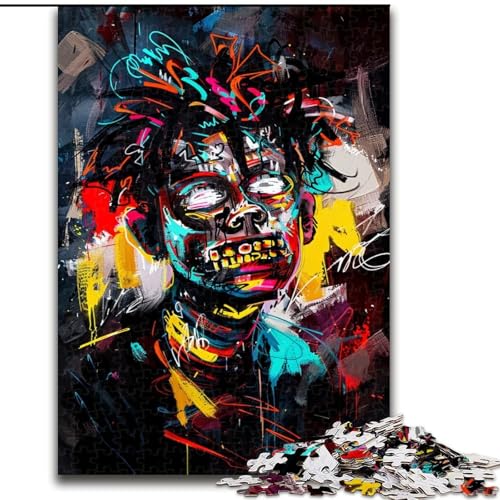 Puzzle 1000 Teile für Erwachsene, Geschenke im Basquiat-Stil, für Erwachsene ab 14 Jahren, Lernspiel, Herausforderung, Spielzeug, Geschenk zum Geburtstag (Größe 50x75cm) von MrChunlong