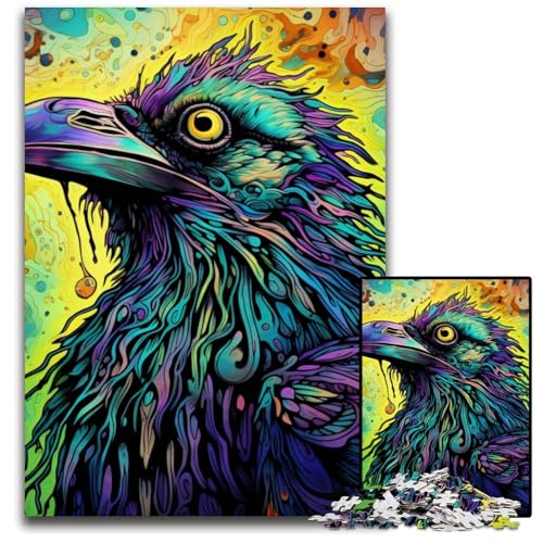 Puzzle 1000 Teile für Erwachsene, Green Crow, Papp-Puzzle, Denkspiel, interaktives Familienspiel, geeignet für Kinder ab 14 Jahren, 26x38cm/10,23x14,96 Zoll Puzzle 1000 Teile für Erwachsene, Green Crow, Papp-Puzzle, Denkspiel, interaktives Familienspiel, geeignet für Kinder ab 14 Jahren, 26x38cm/10,23x14,96 Zoll von MrChunlong