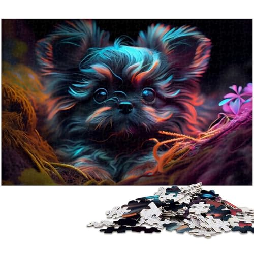 Puzzle 1000 Teile für Erwachsene, Haustierpudel, Papppuzzle, Denkspiel für Teenager und Familieninteraktion, 26x38cm/10,23x14,96 Zoll Puzzle 1000 Teile für Erwachsene, Haustierpudel, Papppuzzle, Denkspiel für Teenager und Familieninteraktion, 26x38cm/10,23x14,96 Zoll von MrChunlong
