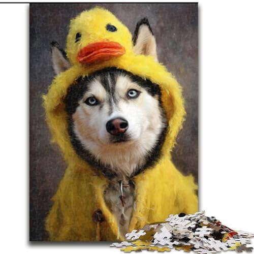 Puzzle 1000 Teile für Erwachsene, Husky, Geschenke für Erwachsene ab 14 Jahren, Lernspiel, Herausforderung, Spielzeug, Geschenk zum Geburtstag (Größe 50x75cm) von MrChunlong