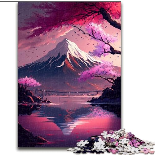 Puzzle 1000 Teile für Erwachsene, Japanische Kirschblüten, aus Pappe, Spaß für zu Hause, Geburtstagsgeschenk, Reisegeschenk, 1000 Teile(26x38cm) von MrChunlong