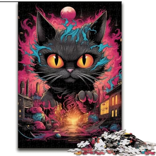 Puzzle 1000 Teile für Erwachsene, Katze aus Holz, Kinder ab 14 Jahren, 50x75cm, Spaß für die ganze Familie, Basteln, perfekt für Geburtstage, Feiertage Puzzle 1000 Teile für Erwachsene, Katze aus Holz, Kinder ab 14 Jahren, 50x75cm, Spaß für die ganze Familie, Basteln, perfekt für Geburtstage, Feiertage von MrChunlong