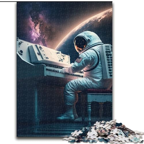 Puzzle 1000 Teile für Erwachsene, Klavier im Weltraum, aus Holz, Kinder ab 14 Jahren, 50x75cm, Denkspiel für Teenager von MrChunlong