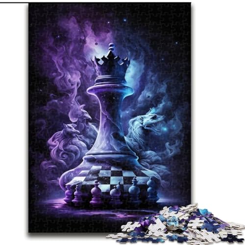 Puzzle 1000 Teile für Erwachsene, Kosmisches Schach, aus Holz, Kinder ab 14 Jahren, 50x75cm, Spaß für die ganze Familie, Basteln, perfekt für Geburtstage, Feiertage von MrChunlong