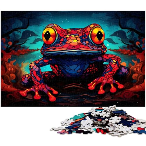 Puzzle 1000 Teile für Erwachsene, Kunst, Tier, Frosch, Holzpuzzle, Denkspiel, interaktives Familienspiel, geeignet für Kinder ab 14 Jahren, 50x75cm/19,68x29,52 Zoll Puzzle 1000 Teile für Erwachsene, Kunst, Tier, Frosch, Holzpuzzle, Denkspiel, interaktives Familienspiel, geeignet für Kinder ab 14 Jahren, 50x75cm/19,68x29,52 Zoll von MrChunlong
