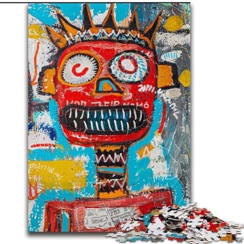 Puzzle 1000 Teile für Erwachsene, Kunst im Basquiat-Stil, Spiele, Spielzeug, Geschenk, einzigartige Geburtstags- und Geschenkideen für Kinder ab 14 Jahren (Größe 50x75cm) von MrChunlong