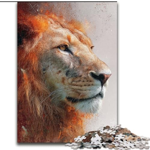 Puzzle 1000 Teile für Erwachsene, Löwe, Tier, Lernspiele, Heimdekoration, ganze Familie (Größe 50x75cm) von MrChunlong