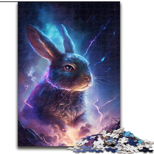 Puzzle 1000 Teile für Erwachsene, Magischer Hase aus Holz, Kinder ab 14 Jahren, 50x75cm, Denkspiel für Teenager von MrChunlong