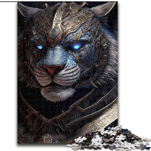 Puzzle 1000 Teile für Erwachsene, Mechanisches Tiger-Puzzle aus Pappe, anspruchsvolles DIY-Denkspiel, perfektes Familienspiel oder dekoratives Geschenk, 1000 Teile(26x38cm) von MrChunlong