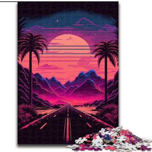 Puzzle 1000 Teile für Erwachsene, Neonlandschaft aus Holz, perfektes DIY-Kunstdekor oder Geburtstagsgeschenk, 50x75cm, für Geburtstag, Urlaub, Weihnachten, Halloween Puzzle 1000 Teile für Erwachsene, Neonlandschaft aus Holz, perfektes DIY-Kunstdekor oder Geburtstagsgeschenk, 50x75cm, für Geburtstag, Urlaub, Weihnachten, Halloween von MrChunlong