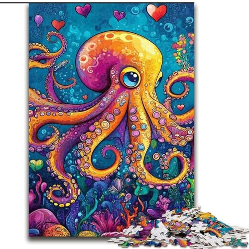 Puzzle 1000 Teile für Erwachsene, Ozean-Oktopus, Lernspiele, Heimdekoration, ganze Familie (Größe 26x38cm) von MrChunlong