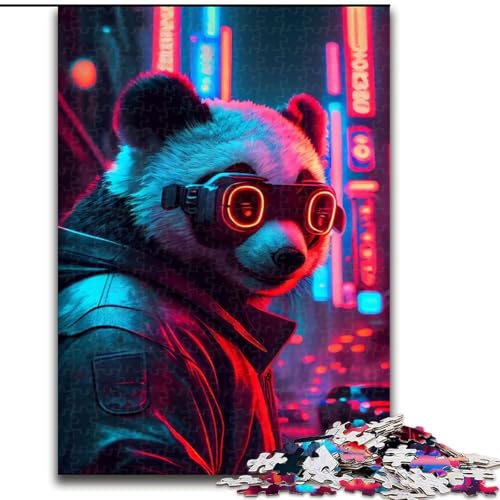 Puzzle 1000 Teile für Erwachsene, Panda-Puzzle aus Pappe, Spielzeug, Geschenk, pädagogisches, intellektuelles, entspannendes Familienspiel, 1000 Teile(26x38cm) von MrChunlong
