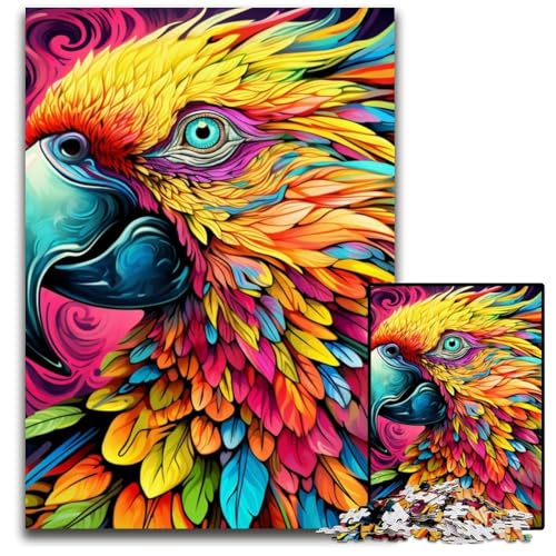 Puzzle 1000 Teile für Erwachsene, Papagei, Holzpuzzle, Denkspiel, interaktives Familienspiel, geeignet für Kinder ab 14 Jahren, 50x75cm/19,68x29,52 Zoll Puzzle 1000 Teile für Erwachsene, Papagei, Holzpuzzle, Denkspiel, interaktives Familienspiel, geeignet für Kinder ab 14 Jahren, 50x75cm/19,68x29,52 Zoll von MrChunlong