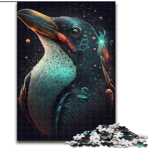 Puzzle 1000 Teile für Erwachsene, Pinguin-Illusion, aus Holz, Kinder ab 14 Jahren, 50x75cm, Denkspiel für Teenager von MrChunlong