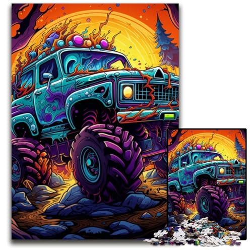 Puzzle 1000 Teile für Erwachsene, Psychedelic Truck, Papp-Puzzle, Denkspiel, interaktives Familienspiel, geeignet für Kinder ab 14 Jahren, 26x38cm/10,23x14,96 Zoll Puzzle 1000 Teile für Erwachsene, Psychedelic Truck, Papp-Puzzle, Denkspiel, interaktives Familienspiel, geeignet für Kinder ab 14 Jahren, 26x38cm/10,23x14,96 Zoll von MrChunlong