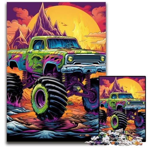 Puzzle 1000 Teile für Erwachsene, Psychedelic Truck, Papp-Puzzle, Denkspiel für Teenager und Familieninteraktion, 26x38cm/10,23x14,96 Zoll Puzzle 1000 Teile für Erwachsene, Psychedelic Truck, Papp-Puzzle, Denkspiel für Teenager und Familieninteraktion, 26x38cm/10,23x14,96 Zoll von MrChunlong