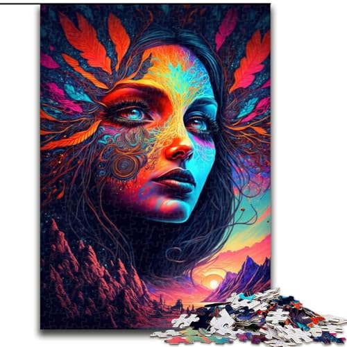 Puzzle 1000 Teile für Erwachsene, Psychedelic by Nature, Lernspiele, Heimdekoration, ganze Familie (Größe 26x38cm) von MrChunlong