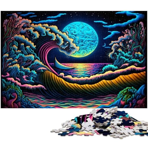 Puzzle 1000 Teile für Erwachsene, Psychedelische Wellen, Holzpuzzle, Denkspiel für Teenager und Familieninteraktion, 50x75cm/19,68x29,52 Zoll Puzzle 1000 Teile für Erwachsene, Psychedelische Wellen, Holzpuzzle, Denkspiel für Teenager und Familieninteraktion, 50x75cm/19,68x29,52 Zoll von MrChunlong