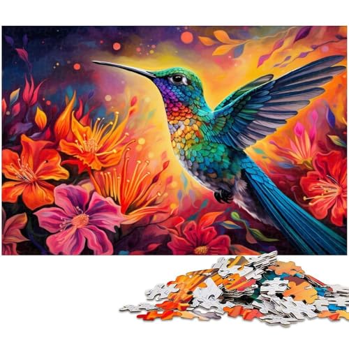 Puzzle 1000 Teile für Erwachsene, Psychedelischer Kolibri, Papp-Puzzle, Denkspiel für Teenager und Familieninteraktion, 26x38cm/10,23x14,96 Zoll Puzzle 1000 Teile für Erwachsene, Psychedelischer Kolibri, Papp-Puzzle, Denkspiel für Teenager und Familieninteraktion, 26x38cm/10,23x14,96 Zoll von MrChunlong