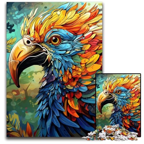 Puzzle 1000 Teile für Erwachsene, Psychedelischer Vogel, Papp-Puzzle, Denkspiel für Teenager und Familieninteraktion, 26x38cm/10,23x14,96 Zoll Puzzle 1000 Teile für Erwachsene, Psychedelischer Vogel, Papp-Puzzle, Denkspiel für Teenager und Familieninteraktion, 26x38cm/10,23x14,96 Zoll von MrChunlong