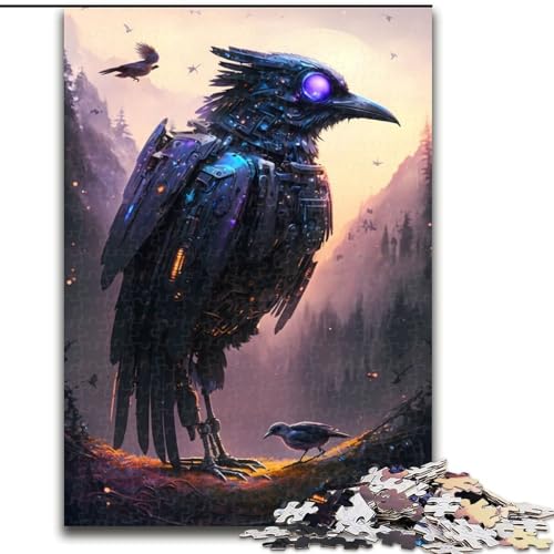 Puzzle 1000 Teile für Erwachsene, Raben-Puzzle aus Pappe, Spielzeug, Geschenk, pädagogisches, intellektuelles, entspannendes Familienspiel, 1000 Teile(26x38cm) von MrChunlong