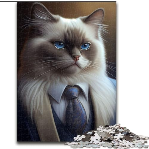 Puzzle 1000 Teile für Erwachsene, Ragdoll-Katzenkostüm, Tier aus Holz, perfektes DIY-Kunstdekor oder Geburtstagsgeschenk, 50x75cm, für Geburtstag, Urlaub, Weihnachten, Halloween Puzzle 1000 Teile für Erwachsene, Ragdoll-Katzenkostüm, Tier aus Holz, perfektes DIY-Kunstdekor oder Geburtstagsgeschenk, 50x75cm, für Geburtstag, Urlaub, Weihnachten, Halloween von MrChunlong
