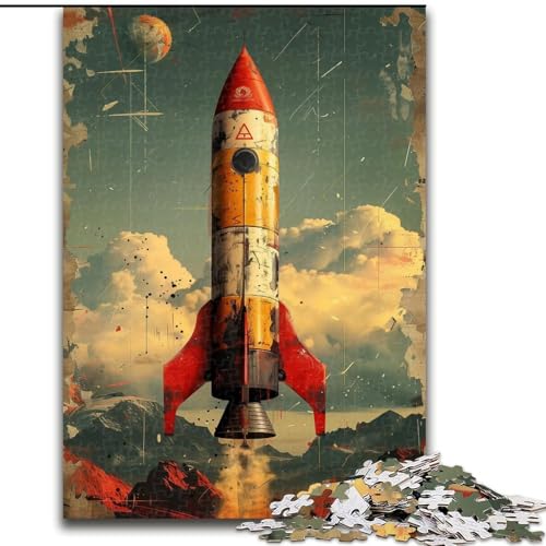 Puzzle 1000 Teile für Erwachsene, Raketenstart, Spiele, Spielzeug, Geschenk, einzigartige Geburtstags- und Geschenkideen für Kinder ab 14 Jahren (Größe 26x38cm) von MrChunlong