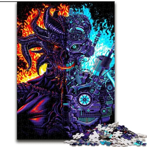 Puzzle 1000 Teile für Erwachsene, Roboter gegen Dämon, Puzzle aus Holz, Geschenkidee zum Geburtstag, anspruchsvolles Denkspiel, 1000 Teile(50x75cm) von MrChunlong