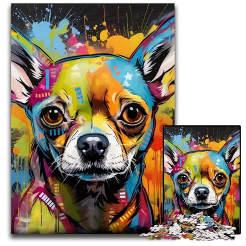 Puzzle 1000 Teile für Erwachsene, Schimpansen-Graffiti, Unmögliches Puzzle für Erwachsene, DIY-Geschenk zur Heimdekoration, Denksportspiel, 26x38cm/10,23x14,96 Zoll Puzzle 1000 Teile für Erwachsene, Schimpansen-Graffiti, Unmögliches Puzzle für Erwachsene, DIY-Geschenk zur Heimdekoration, Denksportspiel, 26x38cm/10,23x14,96 Zoll von MrChunlong