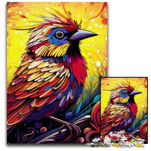 Puzzle 1000 Teile für Erwachsene, Spatzen-Holzpuzzle, ideales DIY-Dekor und Denksport-Geschenk, 50x75cm/19,68x29,52 Zoll von MrChunlong