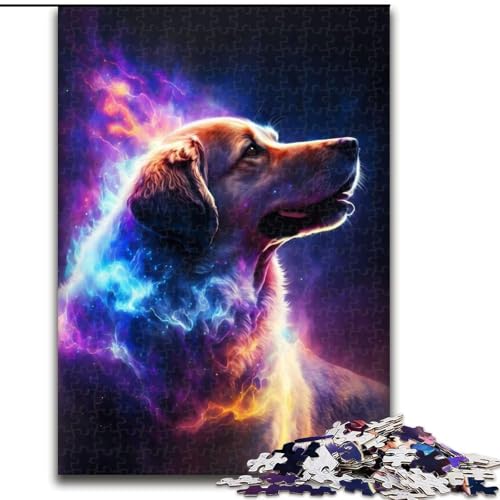 Puzzle 1000 Teile für Erwachsene, Sternhund, aus Holz, perfekte DIY-Kunstdekoration oder Geburtstagsgeschenk, 50x75cm, anspruchsvolles Denkspiel – entspannendes Spielzeug für Teenager von MrChunlong